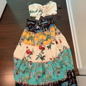 Two piece shirt and skirt